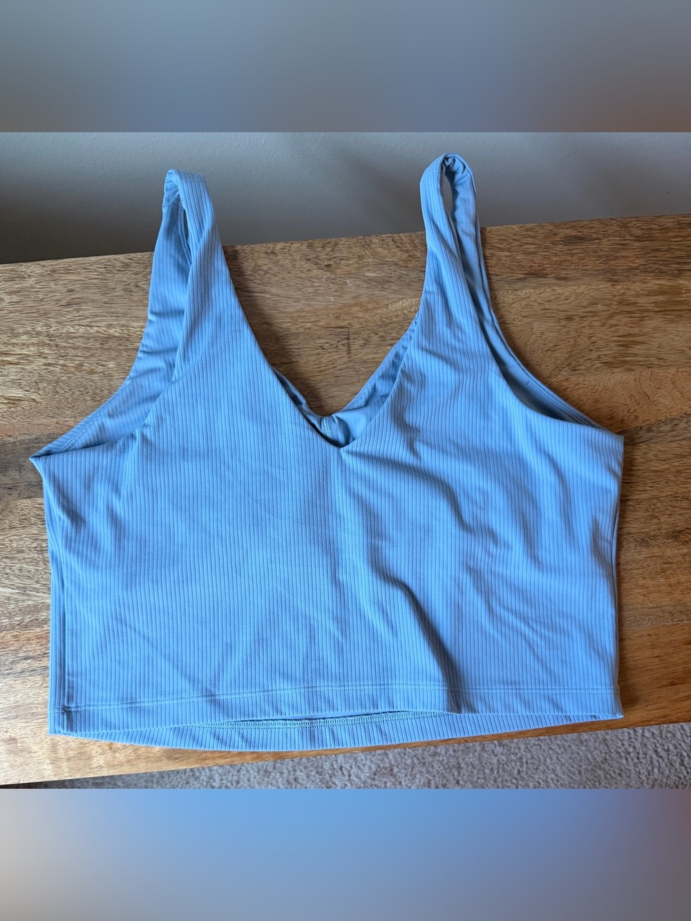 Transcend V-Neck Ribbed Crop Sports Bra A-C